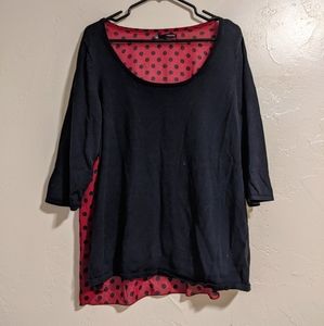 Black and red blouse